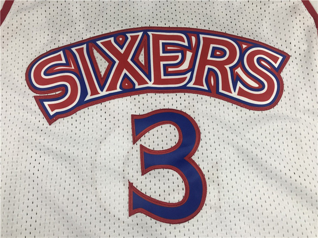 Philadelphia 76ers Allen Iverson #3 1996-97 NBA Rookie Season Retro Embroidered Jersey – Sizes S-XXXL