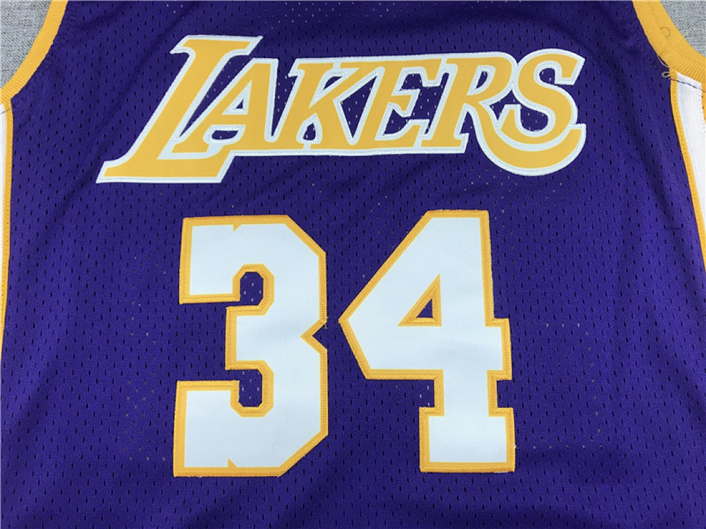 Shaquille O'Neal #34 Los Angeles Lakers NBA Retro Embroidered Jersey – Sizes S-XXXL