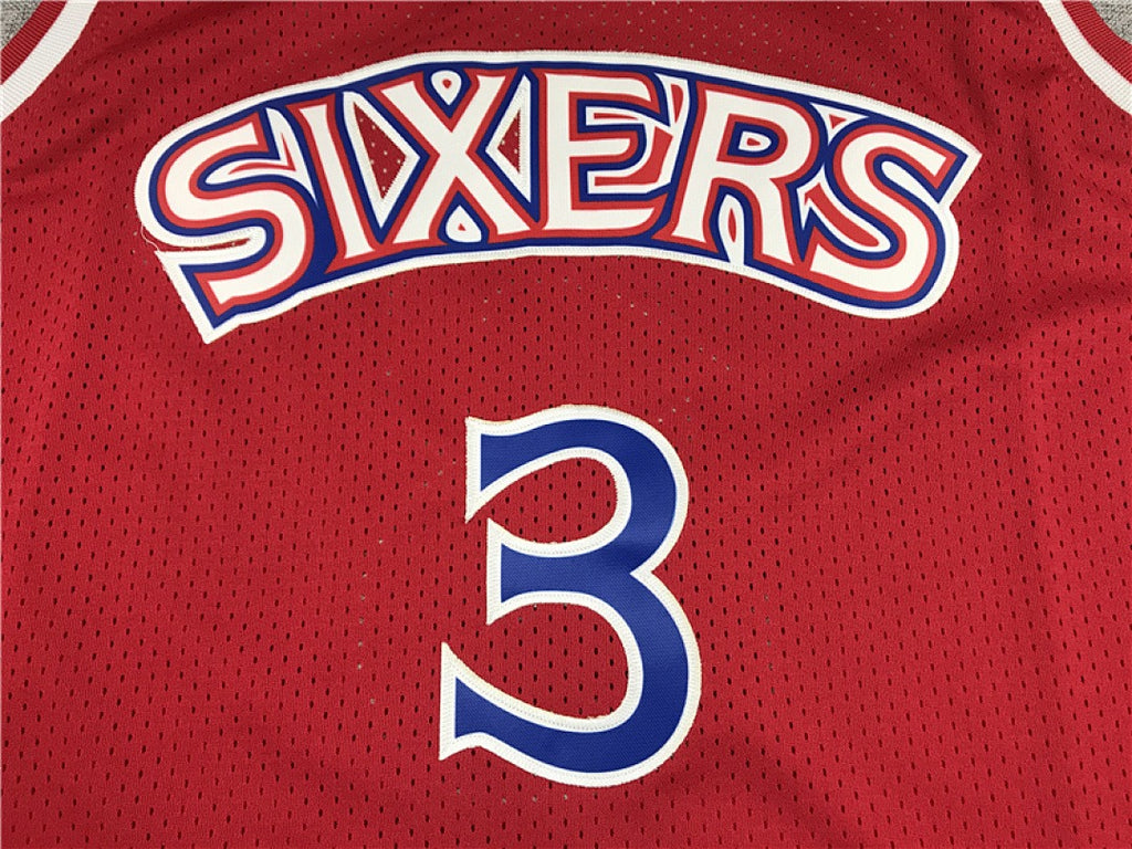 Philadelphia 76ers Allen Iverson #3 NBA Retro Embroidered Jersey – Sizes S-XXXL