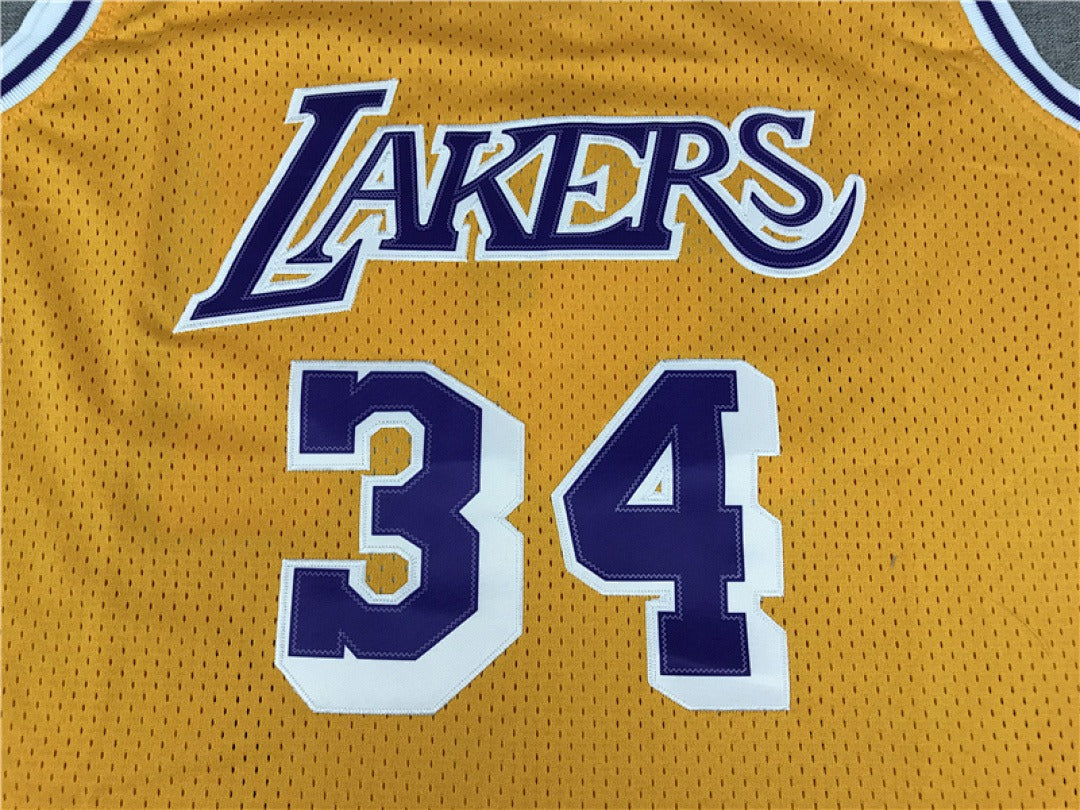 Shaquille O'Neal #34 Los Angeles Lakers NBA Retro Embroidered Jersey – Sizes S-XXXL