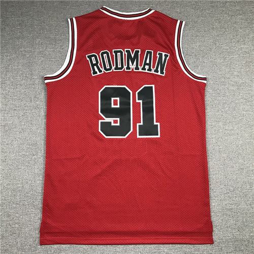 Chicago Rodman #91 NBA Retro Embroidered Jersey – Sizes S-XXXL