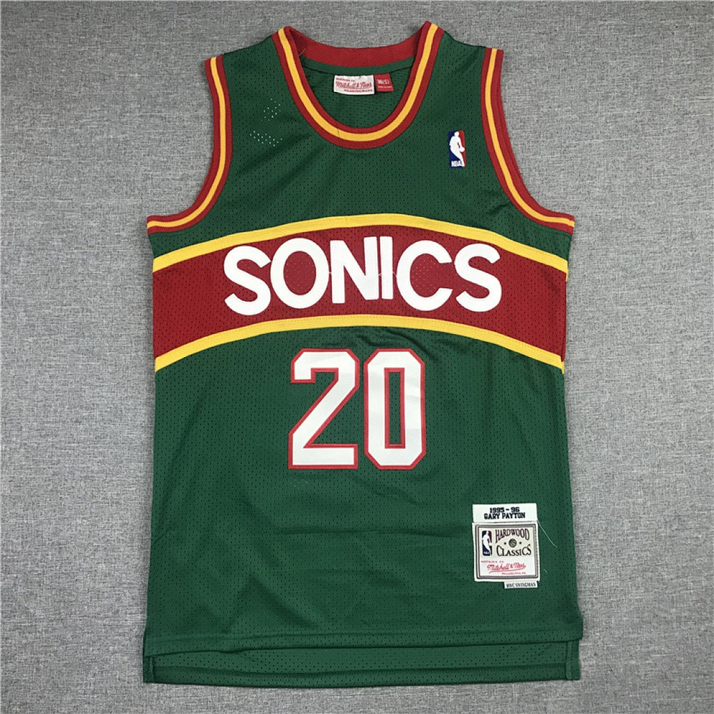 Seattle SuperSonics Gary Payton #20 NBA Retro Embroidered Jersey – Sizes S-XXXL