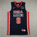 USA Basketball Dream Team #9 Jordan Retro Jersey – Sizes S–XXXL