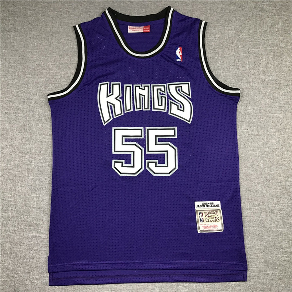 Sacramento Kings Jason Williams #55 NBA Retro Embroidered Jersey – Sizes S-XXXL