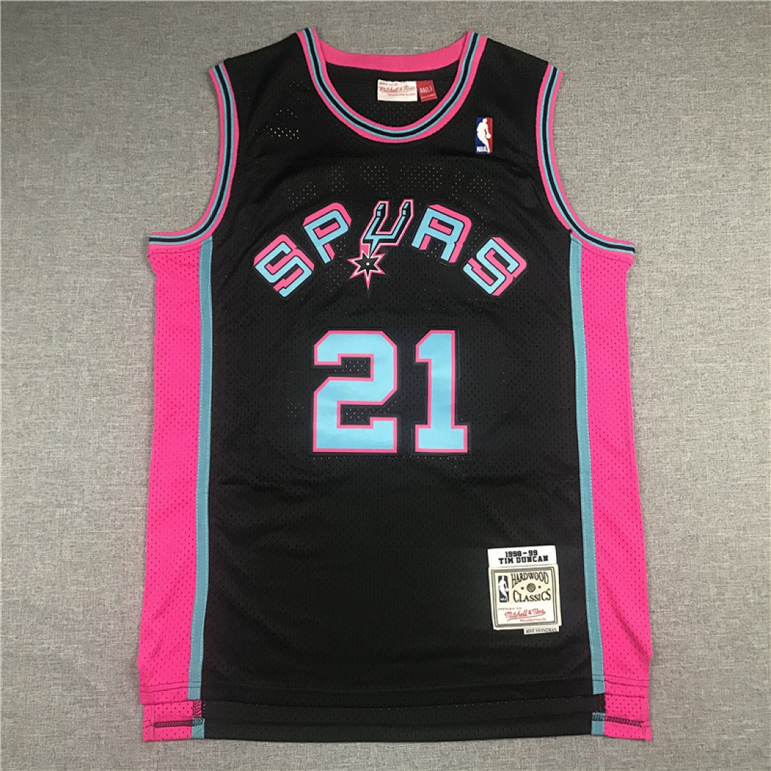 Tim Duncan #21 San Antonio Spurs Retro NBA Jersey – Sizes S–XXXL