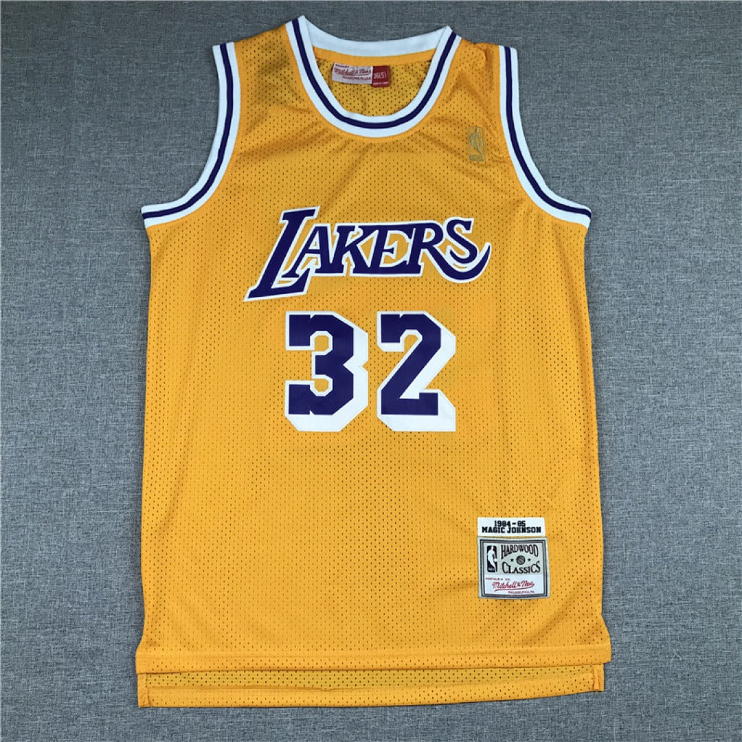 Magic Johnson #32 Los Angeles Lakers NBA Retro Embroidered Jersey – Sizes S-XXXL