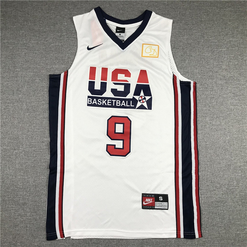 USA Basketball Dream Team #9 Jordan Retro Jersey – Sizes S–XXXL
