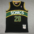 Seattle SuperSonics Gary Payton #20 NBA Retro Embroidered Jersey – Sizes S-XXXL