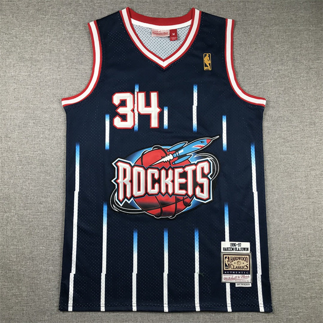 Hakeem Olajuwon #34 Houston Rockets NBA Retro Jersey