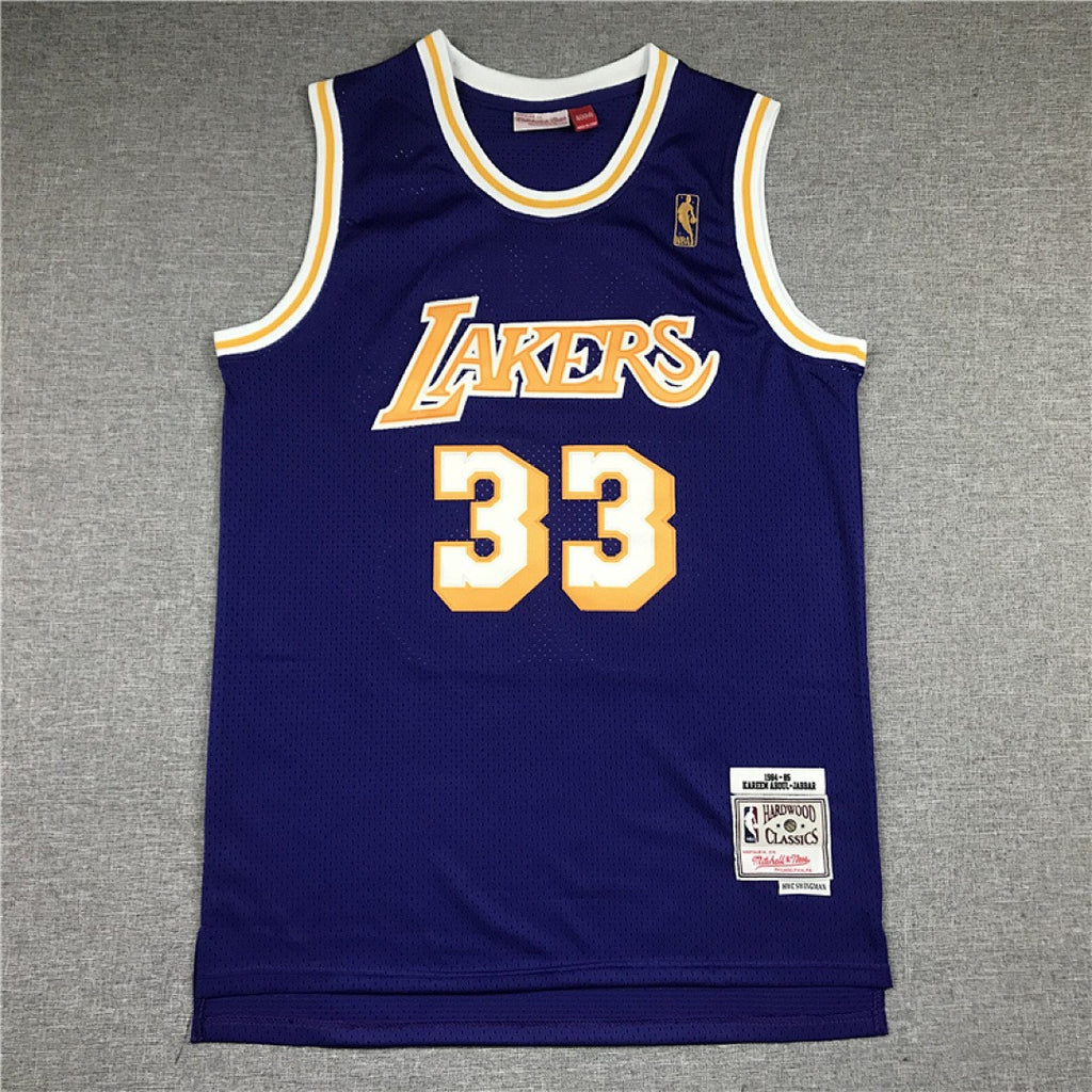 Kareem Abdul-Jabbar #33 Los Angeles Lakers NBA Retro Embroidered Jersey – Sizes S-XXXL