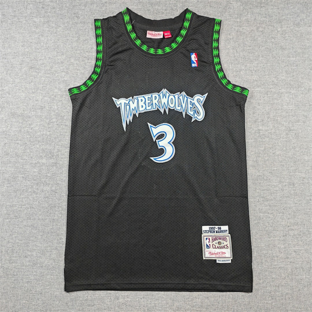 Minnesota Timberwolves #3 Stephon Marbury Retro NBA Jersey – Sizes S–XXXL