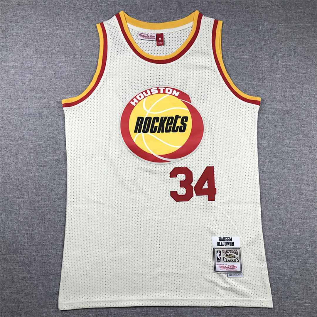 Hakeem Olajuwon #34 Houston Rockets NBA Retro Jersey
