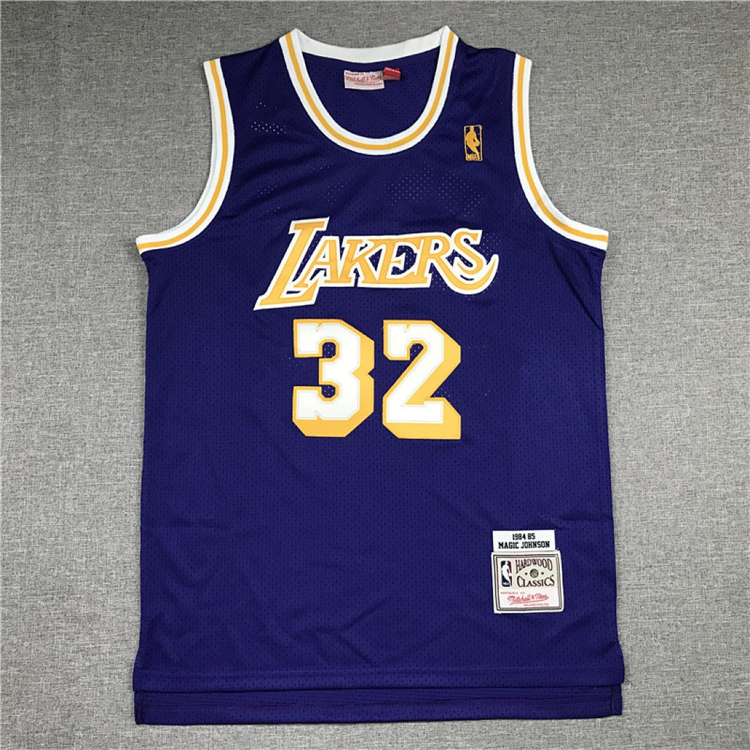 Magic Johnson #32 Los Angeles Lakers NBA Retro Embroidered Jersey – Sizes S-XXXL