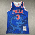 Philadelphia 76ers Allen Iverson #3 NBA Retro Embroidered Jersey – Sizes S-XXXL