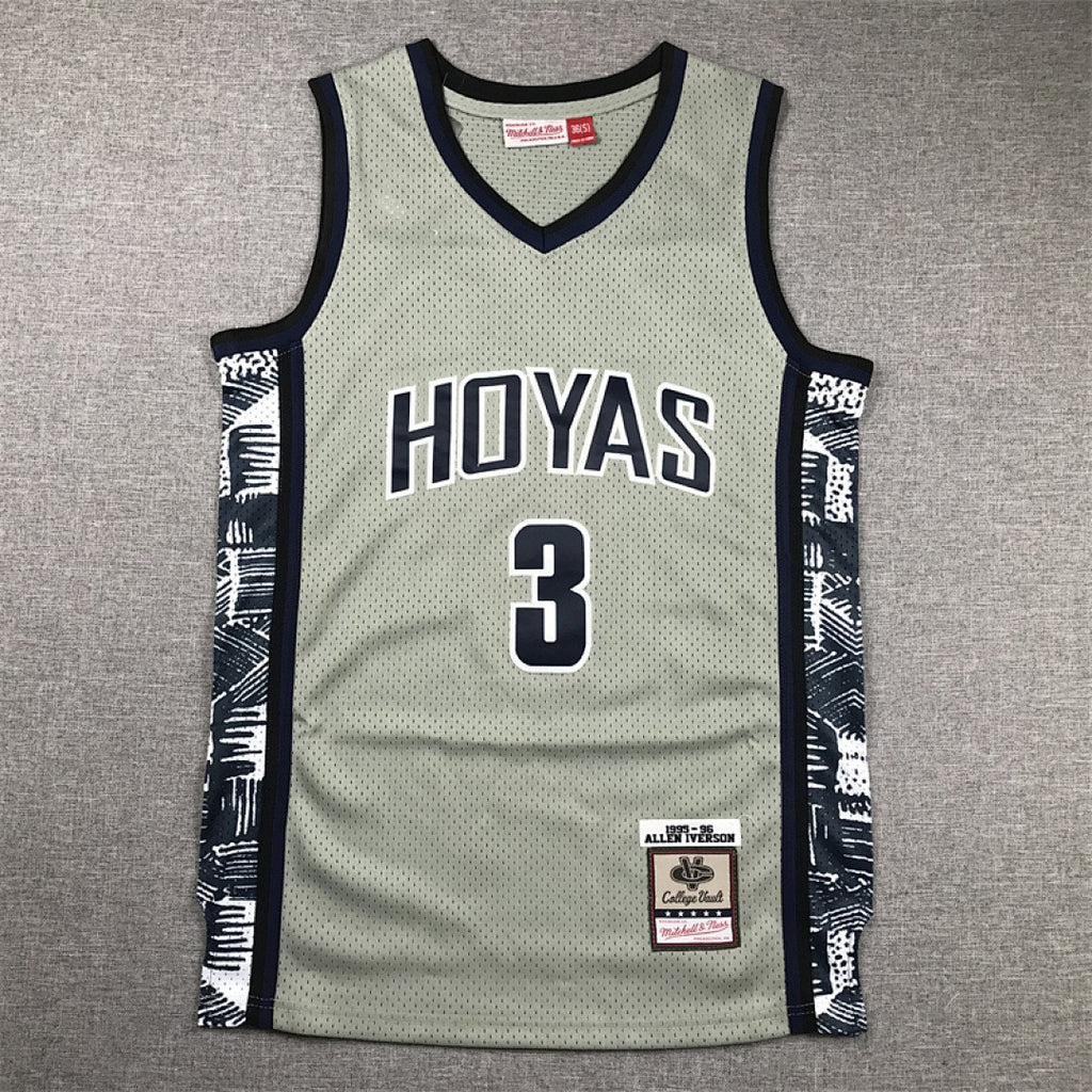 Georgetown Hoyas #3 Allen Iverson Retro NCAA Jersey – Sizes S–XXXL