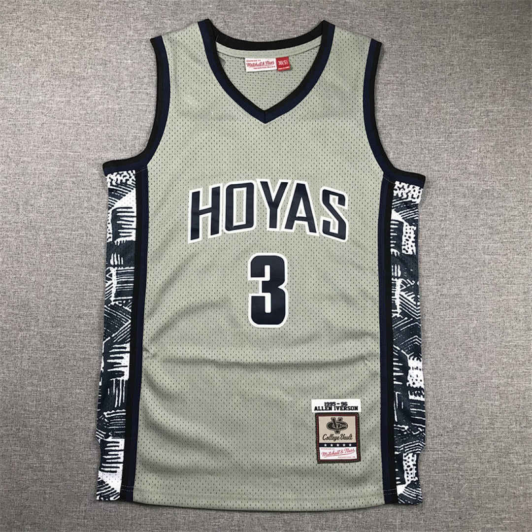 Georgetown Hoyas #3 Allen Iverson Retro NCAA Jersey – Sizes S–XXXL