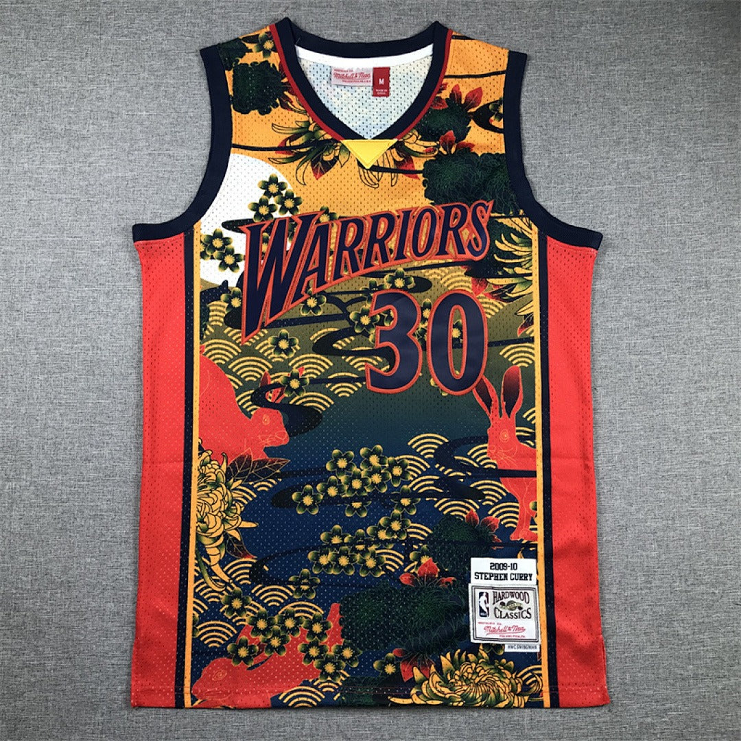 Retro NBA Golden State Warriors #30 Curry jersey