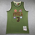 Philadelphia 76ers Allen Iverson #3 NBA Retro Embroidered Jersey – Sizes S-XXXL