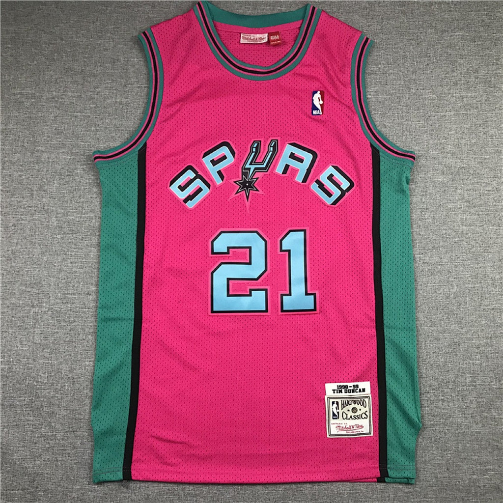 Tim Duncan #21 San Antonio Spurs Retro NBA Jersey – Sizes S–XXXL