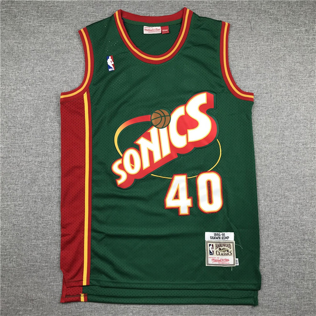 Shawn Kemp #40 Seattle SuperSonics Retro Embroidered Jersey – Sizes S-XXXL
