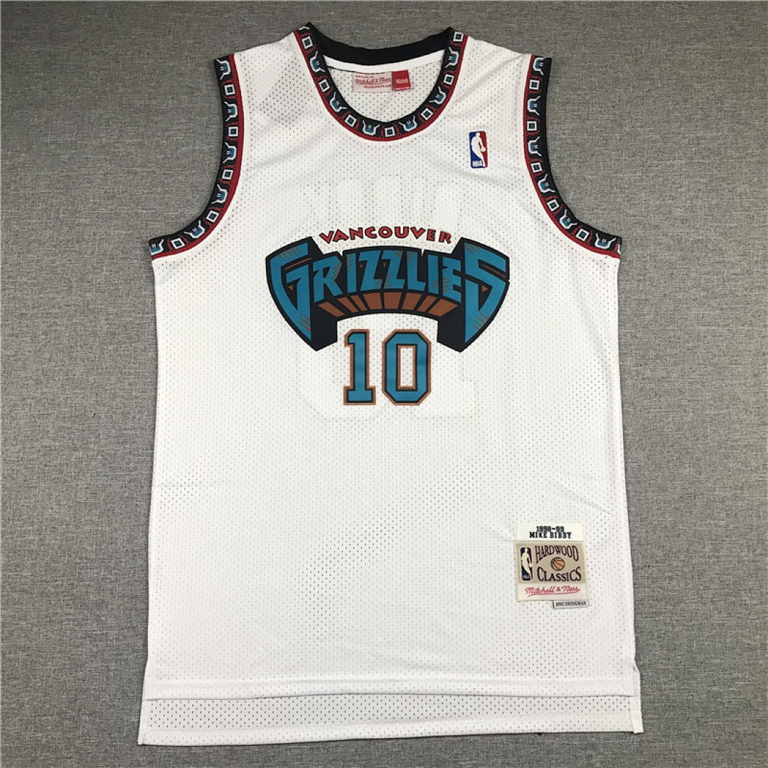Mike Bibby #10 Memphis Grizzlies NBA Retro Embroidered Jersey – Sizes S-XXXL