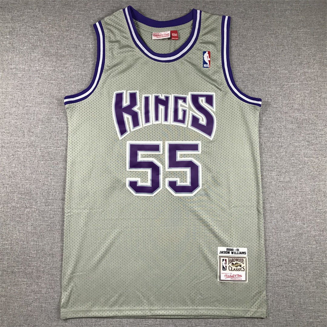 Sacramento Kings Jason Williams #55 NBA Retro Embroidered Jersey – Sizes S-XXXL