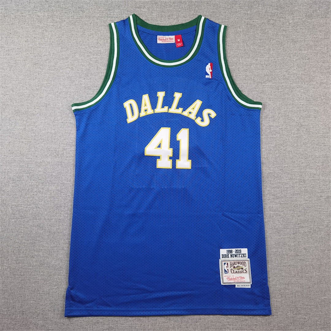 NBA retro Dallas Mavericks #41 Dirk Nowitzki jersey