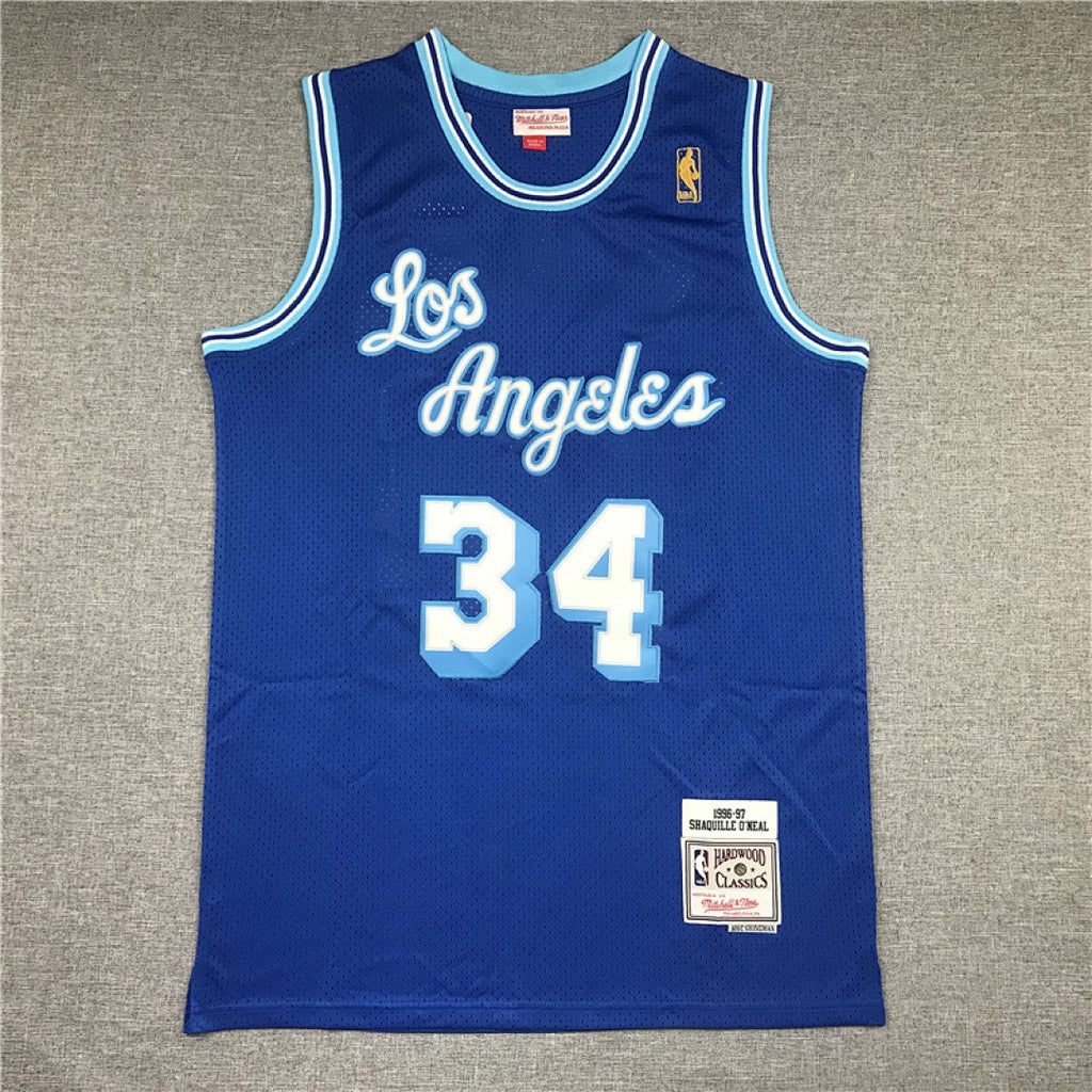 Shaquille O'Neal #34 Los Angeles Lakers NBA Retro Embroidered Jersey – Sizes S-XXXL