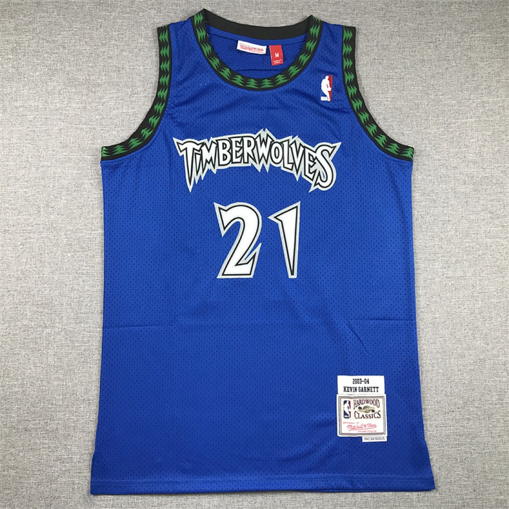 Minnesota Timberwolves #21 Kevin Garnett Retro NBA Jersey – Sizes S–XXXL