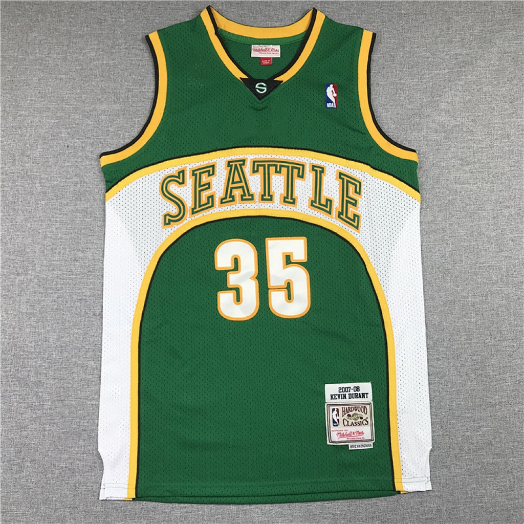 Seattle SuperSonics #35 Kevin Durant NBA Retro Embroidered Jersey – Sizes S-XXXL