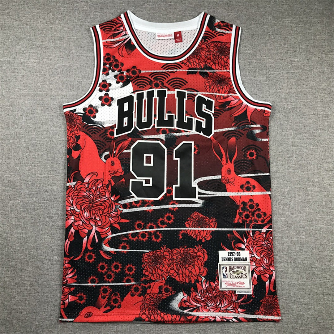 NBA retro Chicago Bulls #91 Rodman jersey