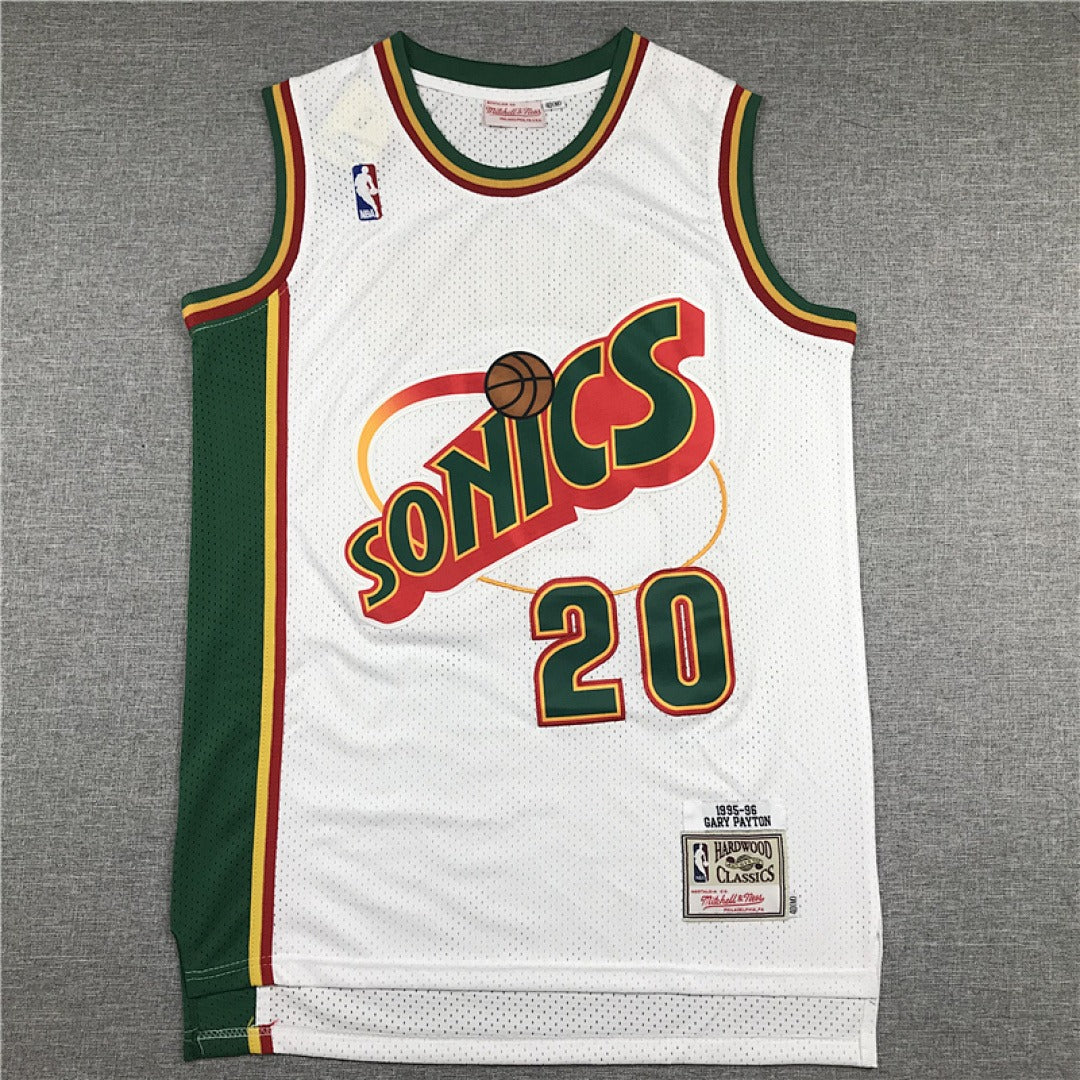 Seattle SuperSonics Gary Payton #20 NBA Retro Embroidered Jersey – Sizes S-XXXL